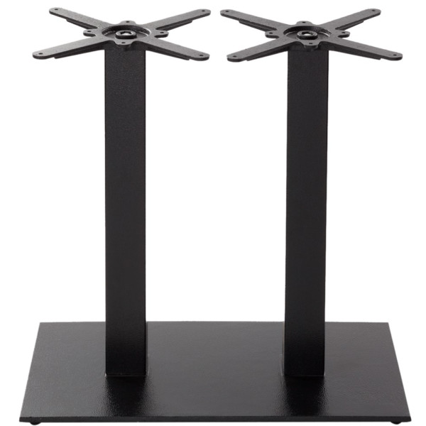 Forza Black Cast Iron Twin Pedestal Table Base