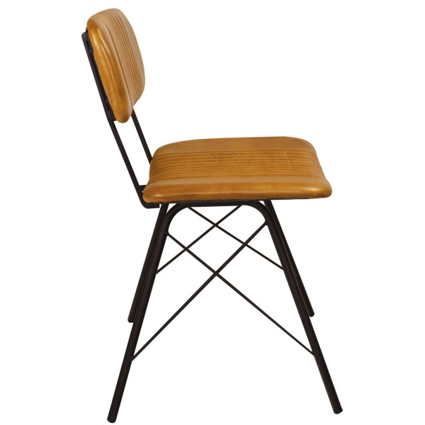 Duke Vintage Leather Side Chair