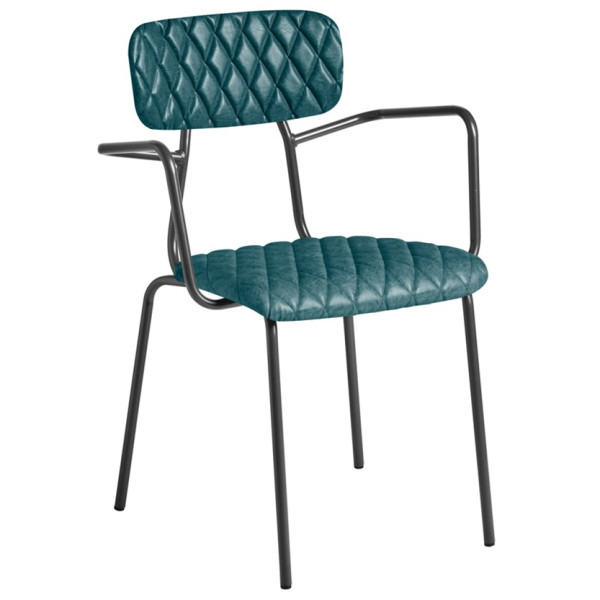 Kara Stackable Faux Leather Chair