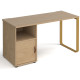 Cairo Straight Desk with Brass Leg and Integrated Cupboard