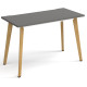 Giza Straight Desk with Wooden Legs