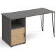 Tikal Desk with Hairpin Legs, Pedestal & Cupboard Door