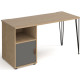 Tikal Desk with Hairpin Legs, Pedestal & Cupboard Door