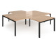 Adapt 4 Person Desk Cluster with Return Unit