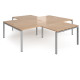 Adapt 4 Person Desk Cluster with Return Unit