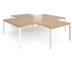 Adapt 4 Person Desk Cluster with Return Unit