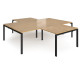 Adapt 4 Person Desk Cluster with Return Unit