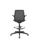 Black One-Piece Mesh Work Stool