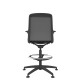 Black One-Piece Mesh Work Stool