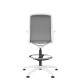 White One-Piece Mesh Work Stool