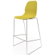 Coco Plastic Shell Chair with High Chrome Skid Frame