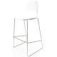 Coco Plastic Shell Chair with High Chrome Skid Frame