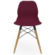 Coco Plastic Shell Chair with Wooden 4 leg Eiffel Frame