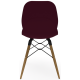 Coco Plastic Shell Chair with Wooden 4 leg Eiffel Frame