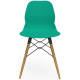 Coco Plastic Shell Chair with Wooden 4 leg Eiffel Frame