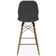 Coco Plastic Shell High Stool with Wooden 4 Leg Eiffel Frame