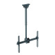 Heavy-duty Ceiling Mount TV Bracket w/ Tilt 25­­°, Swivel 360°, 6° Level Adjustment