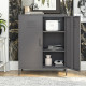 Bradford 2 Door Metal Cupboard with Shelves