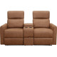 Daoulas Brown Double Recliner Sofa