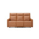 Lugo 3 Seater PU Cognac Recliner Chair