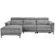 Lund Recliner Grey Corduroy Corner Sofa