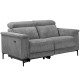 Lund 2 Seater Recliner Grey Corduroy Sofa
