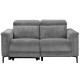 Lund 2 Seater Recliner Grey Corduroy Sofa