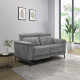 Lund 2 Seater Recliner Grey Corduroy Sofa