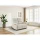 Rena Double Seater Natural Fabric Recliner Chair
