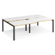 Adapt 1600mm Deep Sliding Top Double Back to Back Bench Desk