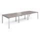 Adapt 1200mm Deep Sliding Top Triple Back to Back Bench Desk