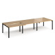 Adapt 1200mm Deep Sliding Top Triple Back to Back Bench Desk