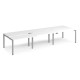 Adapt 1200mm Deep Sliding Top Triple Back to Back Bench Desk