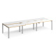 Adapt 1200mm Deep Sliding Top Triple Back to Back Bench Desk