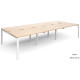 Adapt 6 Person Bench Desk | 1600mm Deep