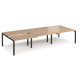 Adapt 1600mm Deep Sliding Top Triple Back to Back Bench Desk