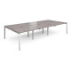 Adapt 1600mm Deep Sliding Top Triple Back to Back Bench Desk