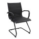 Batley Cantilever Black Frame Visitor Boardroom Leather Chair