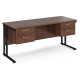 Maestro Cantilever Leg Straight Desk with Two Fixed Pedestals