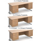 Maestro Cantilever Straight Desk with 2 Pedestals
