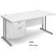 Maestro Cantilever Desk with Fixed Pedestal
