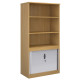 Systems Combination Bookcase With Horizontal Tambour