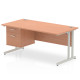 Rayleigh Cantilever Straight Desk with Fixed Pedestal