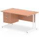 Rayleigh Cantilever Straight Desk with Fixed Pedestal
