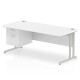 Rayleigh Cantilever Straight Desk with Fixed Pedestal