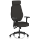 Nexus High Back Chair With Headrest Black Fabric
