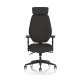 Nexus High Back Chair With Headrest Black Fabric