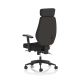 Nexus High Back Chair With Headrest Black Fabric