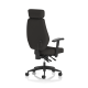 Nexus High Back Chair With Headrest Black Fabric