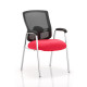 Portland Coloured Seat 4 Leg Mesh Back Visitor Chair